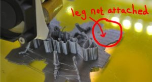leg breaks not attached to base